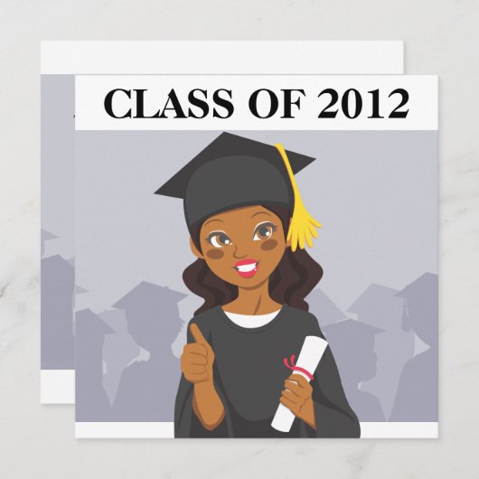 Afrikaans-Amerikaanse Afstuderen Kaart (Voorkant / Achterkant)