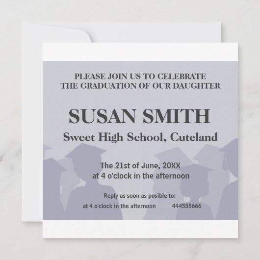 Afrikaans-Amerikaanse Afstuderen Kaart (Achterkant)