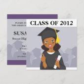 Afrikaans-Amerikaanse Afstuderen Kaart (Voorkant / Achterkant)