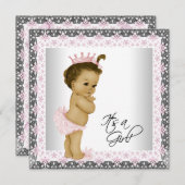 Afrikaans-Amerikaanse Baby shower Kaart (Voorkant / Achterkant)