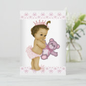 Afrikaans-Amerikaanse Baby shower Kaart (Staand voorkant)