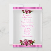 Afrikaans-Amerikaanse Baby shower, roze rozen Kaart (Achterkant)