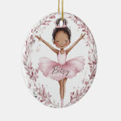 Afrikaans-Amerikaanse Ballerina Keramisch Ornament (Rechts)