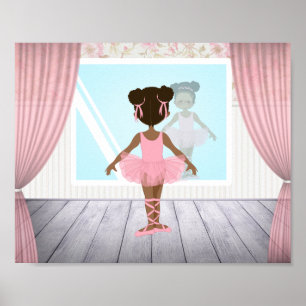 Afrikaans-Amerikaanse Ballerina Poster