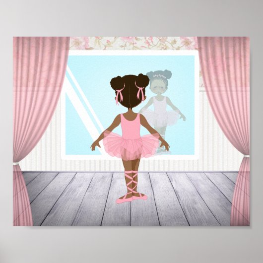 Afrikaans-Amerikaanse Ballerina Poster (Voorkant)