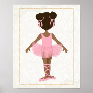 Afrikaans-Amerikaanse Ballerina Poster
