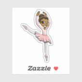 Afrikaans-Amerikaanse Ballerina Sticker (Vel)