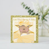 AFRIKAANS AMERIKAANSE BLOEDINVITATIEYEL VOOR BABY  KAART (Staand voorkant)