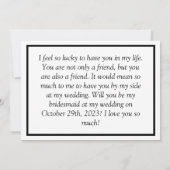 Afrikaans-Amerikaanse bridesmaïstisch voorstel Kaart (Achterkant)