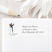 Afrikaans-Amerikaanse bruiloft retour adreslabels Etiket (Insitu)