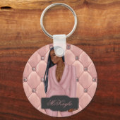 Afrikaans-Amerikaanse CEO Boss Woman Sleutelhanger (Voorkant)