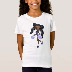 -Afrikaans-Amerikaanse Cheerleader Baby Doll T-shirt