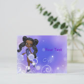 -Afrikaans-Amerikaanse Cheerleader-Briefkaart Briefkaart (Staand voorkant)