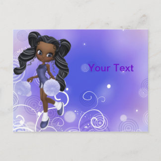-Afrikaans-Amerikaanse Cheerleader-Briefkaart Briefkaart