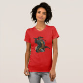 Afrikaans-Amerikaanse cowgirl T-shirt (Voorkant volledig)
