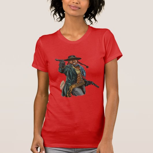 Afrikaans-Amerikaanse cowgirl T-shirt (Voorkant)