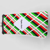 Afrikaans-Amerikaanse Diaspora Vlag Getegeld Geper Golfheadcover (Voorkant)