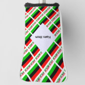 Afrikaans-Amerikaanse Diaspora Vlag Getegeld Geper Golfheadcover (Draai 90)