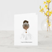 Afrikaans-Amerikaanse Eerste Heilige Communie voor Kaart (Gele Bloem)