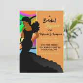 Afrikaans-Amerikaanse elegant Vrijgezellenfeest Kaart (Staand voorkant)