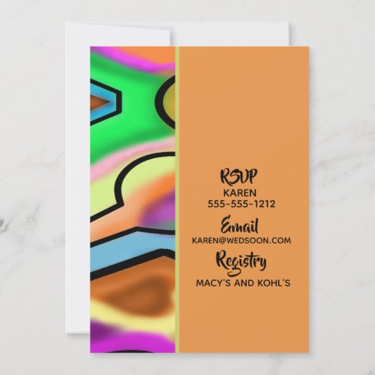 Afrikaans-Amerikaanse elegant Vrijgezellenfeest Kaart (Achterkant)