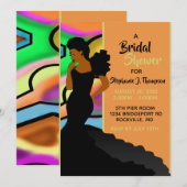 Afrikaans-Amerikaanse elegant Vrijgezellenfeest Kaart (Voorkant / Achterkant)