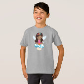 Afrikaans-Amerikaanse feier, bosaffier, paddenstoe T-shirt (Voorkant volledig)