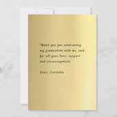 Afrikaans-Amerikaanse goudAfstuderen Bedankkaart (Achterkant)