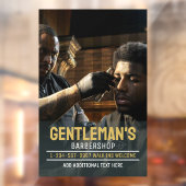 Afrikaans-Amerikaanse herenkapperzaak aanpassen Raamsticker (Vel 2)