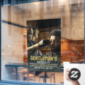 Afrikaans-Amerikaanse herenkapperzaak aanpassen Raamsticker (Cafe Raam)