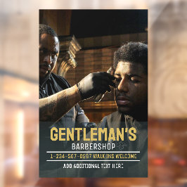 Afrikaans-Amerikaanse herenkapperzaak aanpassen Raamsticker