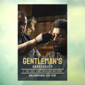 Afrikaans-Amerikaanse herenkapperzaak aanpassen Raamsticker (Vel 3)