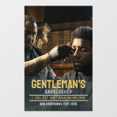 Afrikaans-Amerikaanse herenkapperzaak aanpassen Raamsticker (Vel)