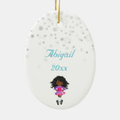 Afrikaans-Amerikaanse Ierse danseres Keramisch Ornament (Achterkant)