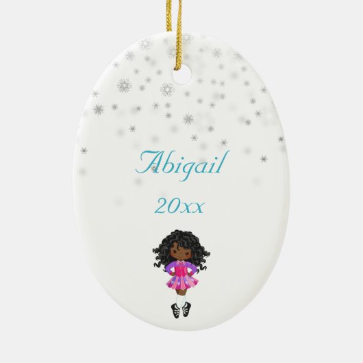 Afrikaans-Amerikaanse Ierse danseres Keramisch Ornament (Achterkant)