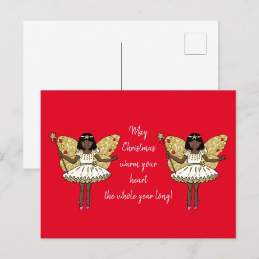 Afrikaans-Amerikaanse kerstfeest Briefkaart (Voorkant / Achterkant)