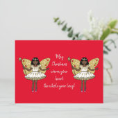 Afrikaans-Amerikaanse kerstfeest Kaart (Staand voorkant)