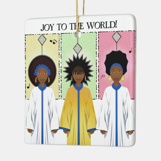 Afrikaans-Amerikaanse kerstkerst Keramisch Ornament (Links)