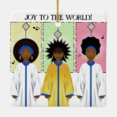 Afrikaans-Amerikaanse kerstkerst Keramisch Ornament (Achterkant)