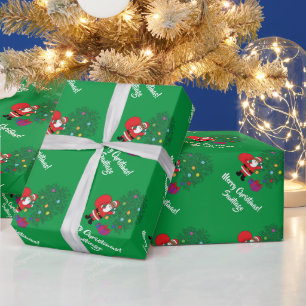 Afrikaans-Amerikaanse kerstkerstboom Groen Cadeaupapier