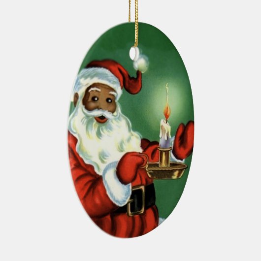 -Afrikaans-Amerikaanse kerstkerstkerstkerstkerstma Keramisch Ornament (Rechts)