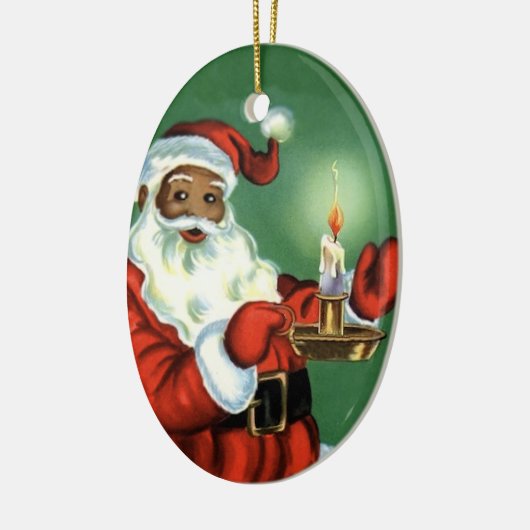 -Afrikaans-Amerikaanse kerstkerstkerstkerstkerstma Keramisch Ornament (Links)