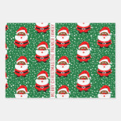 Afrikaans-Amerikaanse kerstkerstkerstman Inpakpapier Vel (Voorkant 3)