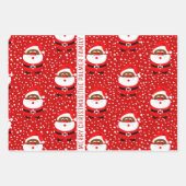 Afrikaans-Amerikaanse kerstkerstkerstman Inpakpapier Vel (Voorkant 2)