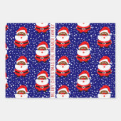 Afrikaans-Amerikaanse kerstkerstkerstman Inpakpapier Vel (Voorkant)