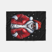 Afrikaans-Amerikaanse kerstkerstpajama - zwart Fleece Deken (Voorkant (Horizontaal))