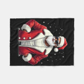 Afrikaans-Amerikaanse kerstkerstpajama - zwart Fleece Deken (Voorkant (Horizontaal))