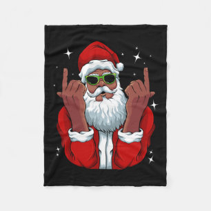 Afrikaans-Amerikaanse kerstkerstpajama - zwart Fleece Deken