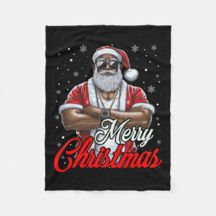 Afrikaans-Amerikaanse kerstkerstpajama - zwart Fleece Deken