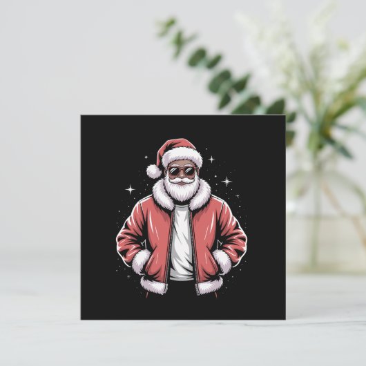 Afrikaans-Amerikaanse kerstkerstpajama - zwart Kaart (Staand voorkant)